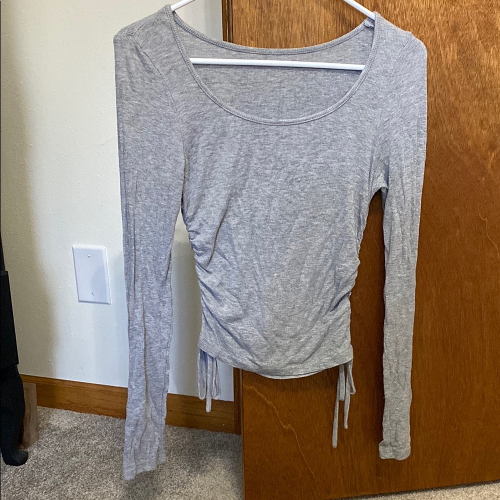 Gray Women's Long Sleeve Top